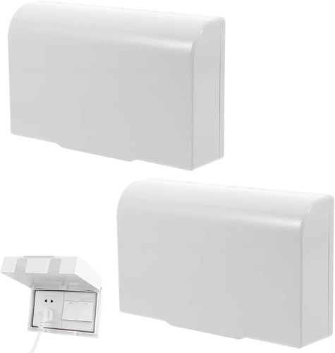 2-Pack UK Standard Plug Socket Covers, Childproof Electrical Outlet Protectors, Waterproof & Dustproof Safety Covers for Home and Nursery