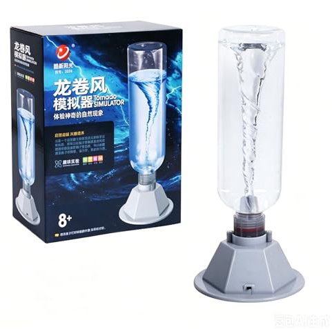 MIHEY Kit scientifique Tornades dans une bouteille – Simulateur de tornade STEM Cyclone Water Vortex pour expériences scientifiques météorologiques et apprentissage éducatif