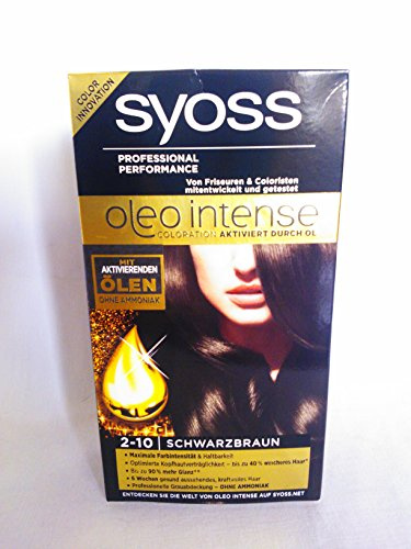 Syoss Oleo Intense 2-10 Schwarzbraun 115ml, 3er Pack (3x115ml)