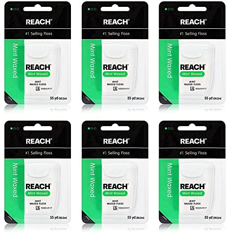 Reach Mint Waxed Dental Floss, 55 Yards by Johnson & Johnson Reach