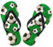 Flip Flops Fußball - Schuhe / Slipper Badeschuhe Flip-Flop Badelatschen Badeschlappen Sandale Zehentrenner, Gr. 42-44