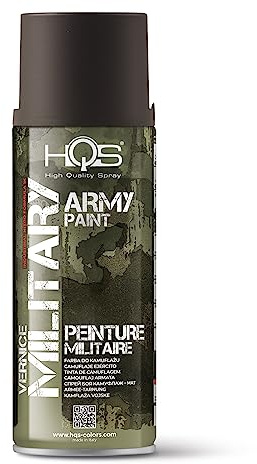 HQS High Quality Spray Bombe aérosol 400 ml de peinture Camouflage Army, Gris Foncé