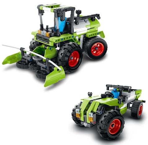 iM.Master - Mietitrebbia 2 in 1 - Mietitrebbia e Furgone - Trasmissione Meccanica - Blocchi di Costruzione Adulti e Bambini - 336 Pezzi 1:30 - Giochi Educativi Stem - Modellino per Costruire Technic