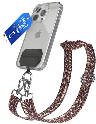 EAZY CASE universellt band för mobiltelefonen lämplig för alla smartphones kedja för att hänga mobilen band när man är på språng rem som kan kombineras med valfritt skal
