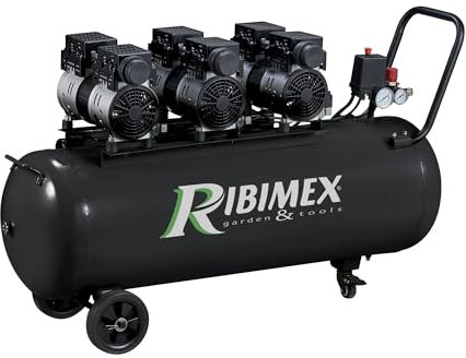 Ribimex - PRCOMP3/100SILR - Compresseur silencieux 3 CV, 100 L