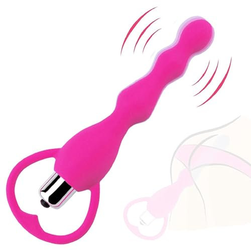 HR7Q-Attraenti 4 Perle Ovali Rosa in Silicone Liscio Giocattoli Divertenti per Uomini e Donne, Ideali per Iniziare
