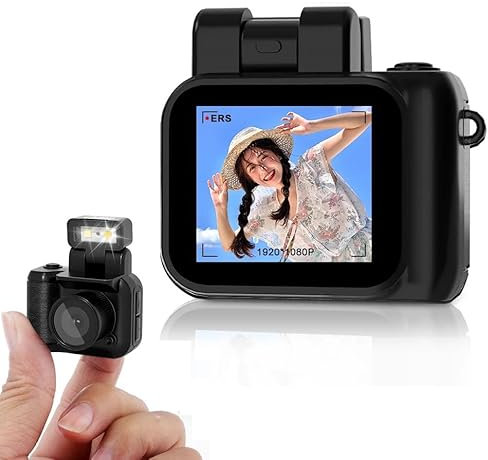 ACTIVPRO Mini Shot V340 | Mini Digital Camera | 128GB Memory Card | LCD Screen | HD 1080P | Travel Storage Case | Rechargeable | Pocket Keychain Camera | Thumb Video Recorder | Gift