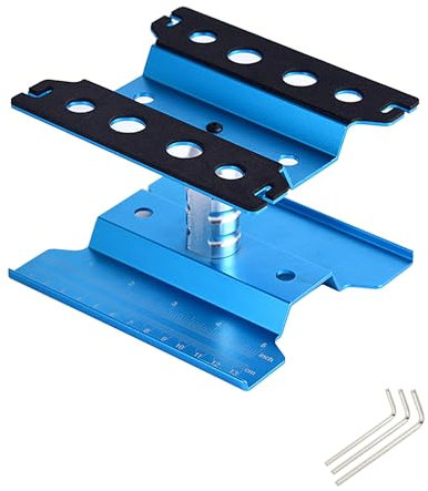 RC Car Work Stand and Screw Tray 360 Degrees, RC Car Aluminium Repair Workstation, RC Crawler Accessories for 1/8 1/10 1/12 1/16 RC Crawler Monster Truck Buggy