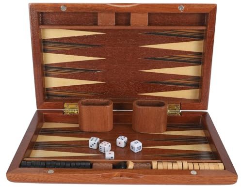 QANYEGN klassiska schackdam backgammon, träschack, schackbrädspelset för resor familjespel Utbildningsspel