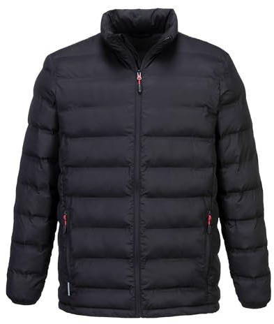 Portwest Mens Ultasonic Tunnel Baffle Jacket - Black - XL