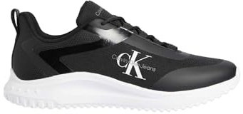 Calvin Klein Jeans Herren Runner Sneaker Sportschuhe, Schwarz (Black/Bright White), 40