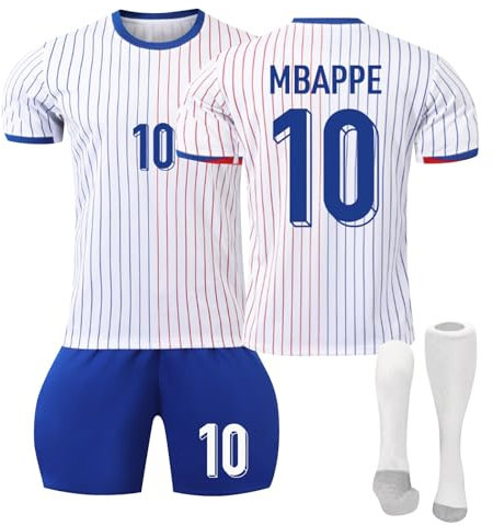 Frankreich 24/25 Fußball Trikot, Hause/Auswärts Fußball Trikot für Kinder Erwachsener, Frankreich Trikots Shorts und Socken Anzug Jungen Herren