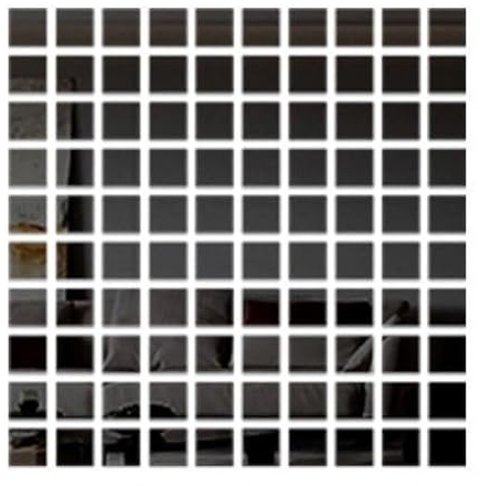 DWUENT Mirror Tiles, Stick on Mirror, Mirrors Stickers, 50pcs 5x5cm Black Adhesive Acrylic Mirrors Tiles for Wall Decor, Bathroom, Bedroom