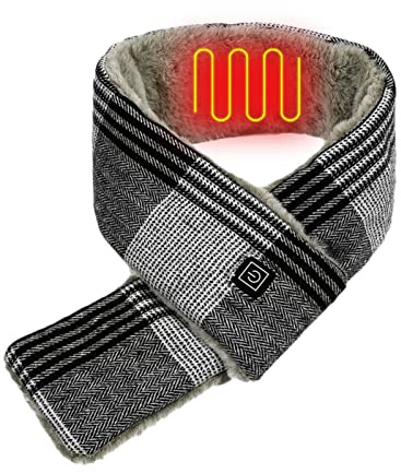 Generico Sciarpa Riscaldata USB Sciarpa Riscaldante Elettrica Per Cervicale Calda Elettrica Invernale Per Donna/Uomo