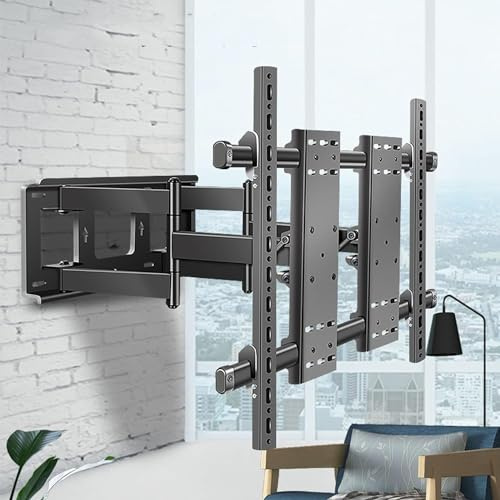 LNNW TV-fäste Dubbla vridbara ledade lutning 6 armar, for de flesta 70-120 tums TV, rymmer upp till 130 kg TV fästen och stativ