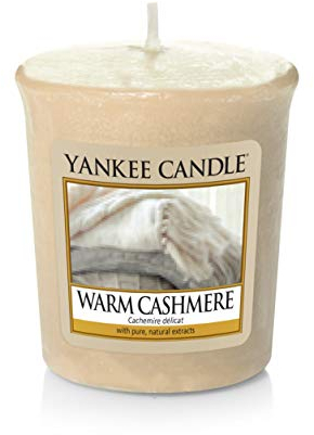 Yankee Candle - Candela votiva in cashmere, in cera, beige, 4,6 x 4,5 x 5 cm