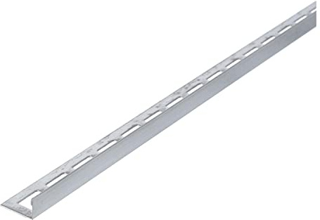 Fliesenschiene, Fliesenprofil, Winkelprofil, Edelstahl (V2A) gebürstet, Länge 2,50 m 8mm 10 Stück Setpreis