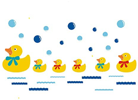 Adhesivo de Pared Vinilo Adhesivo con Diseño de Patos, Pegatinas Decorativas para Hogar, Cuarto de Niños, Cuarto de Baño