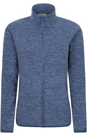 Mountain Warehouse Snowdon Melange Women Fleece Jumper | Lightweight & Breathable Ladies Full Zip Top, Cosy Anti-Pill Mid Layer, Warm & Soft Microfleece, For Layering, Winter