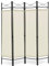 COSTWAY 4 Panel Folding Room Divider, Freestanding Wall Privacy Screen Protector with Detachable Cloth, Home Living Room Bedroom Office Paravent Partition Separator (White)