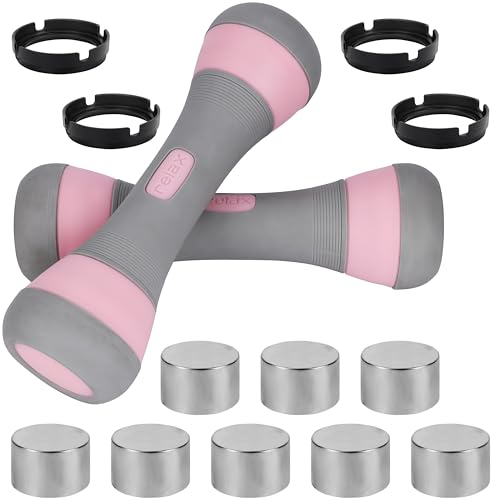 Belle Vous 2er Pack verstellbare Hanteln 3-In-1 Set - 1-2KG/2.2-4.4lbs Kurzhanteln mit 8x 250g/0.55lbs - für Männer und Frauen - adjustable dumbbells - Hantel Set verstellbar