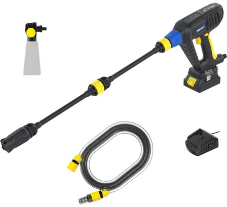 Michelin Idropulitrice Portatile MPX 250EDS | Batteria Ricaricabile (18V) Inclusa | per Veicoli e Auto | con Ugello 4 in 1 Multiuso | con Sistema Doppia Velocità