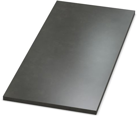 AUPROTEC Plateau de table 19 mm béton gris terre 1200 mm x 700 mm Panneau en bois décor panneau aggloméré avec cintre ABS Bord au choix : 120 x 70 cm