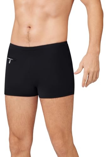 Trendy Boy herr badbyxor sport badkläder snabbtorkande badshorts simning boxershorts, L