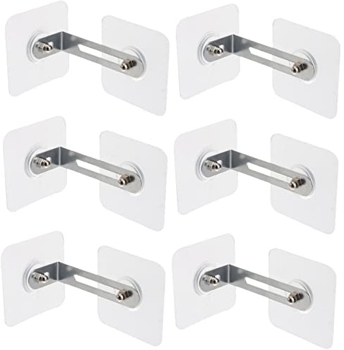 LRXIYODE 6pcs Adhesive Furniture Wall Anchors for Baby Safety and Proofing, Easy Installation Stainless Steel and Acrylic Fixing Kit for Tv and Furniture Anti-tip Protection