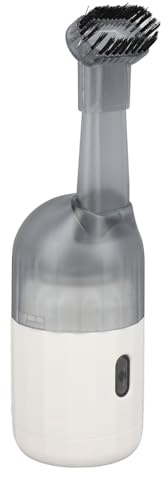 Pongnas Aspirateur à Main sans Fil 10 W, Batterie Rechargeable 600 MAh, Chargement USB Portable pour la Maison, Le Bureau, Le Clavier de Voiture avec Buse D'aspiration à Large Bouche