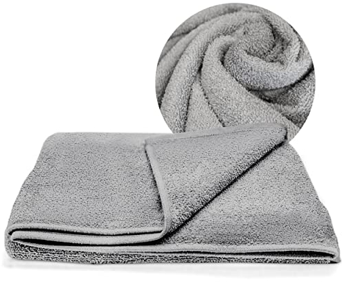Floringo Microfaser Friseur Handtücher Salonhandtücher 50x90 cm mit saugstarker Oberfläche (grau)