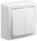 Interrupteur va et Vient - Prises electriques Standard - Prise Extra Plate - Prise Murale - Interrupteur va et Vient sans Fil - Prise Murale - Gamme Blok - Double Va Et Vient Blanc - Debflex