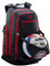 Wilson Unisex Rucksack, Schwarz/Rot Tasche, Backpack