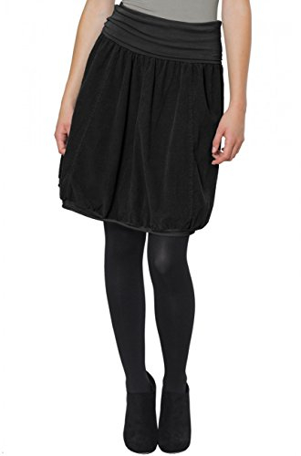 Caspar RO004 Damen Cord Rock Knielang, Farbe:schwarz, Größe:L-XL