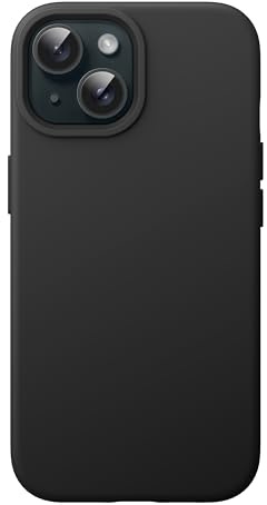 JETech Silicone Case for iPhone 15 6.1-Inch, Silky-Soft Touch Full-Body Protective Phone Case, Shockproof Cover (Black)