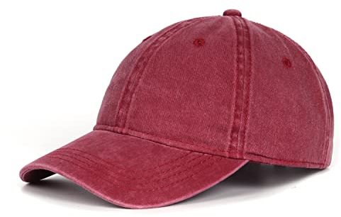 Zylioo XL Vintage Basecap Kappe Für Großen Kopf Pigment Baseballkappe Washed Cotton Used Look Baseball Cap Waschbare Cappy 57-59cm