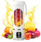 Blender, Portable Fruit Blender,Mini USB Blender for Smoothie,Milk-shake,Fruit Juice,Portable Blender 350-450 ML 12 Blades for Sport Travel Smoothie Blender for Home, Office (White)