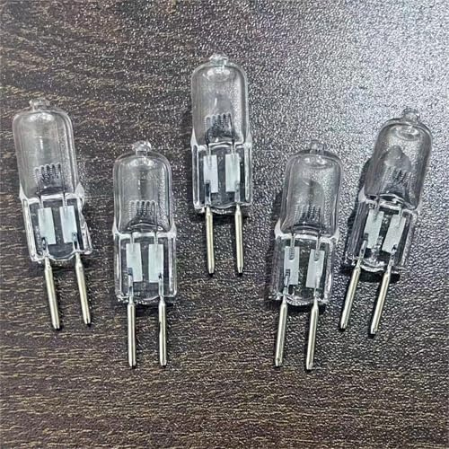 WYLIELAMSH 5Pcs GU5.3 Bi-Pin Base Mechanical Light Bulb G5.3 24V Halogen Light Warm Bulb Clear Inserted Crystal Lamp 150W