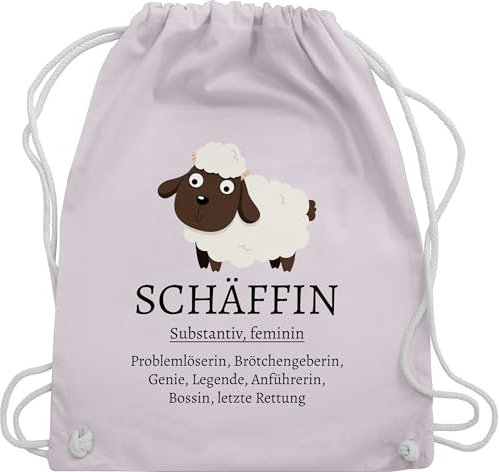Turnbeutel Rucksack - Kollegen - Taschen - Schäffin substantiv | Geschenk Chefin | Geschenke Chefin | Geschenk für Chefin Wichtelgeschenk Chefin lustig Weihnachtsgeschenke - Unisize - Pastell Rosa