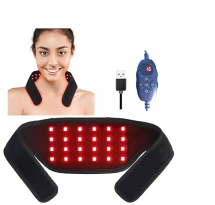 Ceinture de thérapie par lumière rouge pour le cou,coussin chauffant avec lumière infrarouge 660nm 850nm,chaîne chauffante pour poignets,chevilles,mollets,soulagement de la douleur relaxation,10-40Hz