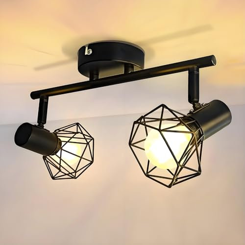 Sweier Focos para el techo, Lámpara de Techo LED Interior Moderna con Focos Giratorios, Dormitorio y Sala, Sin Bombilla, para Comedor Dormitorio