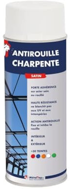 Metaltop - Antirouille Charpente - Gris clair - RAL 7035 - Bombe 400mL