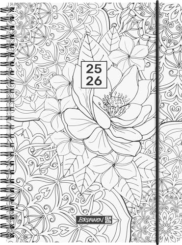 BRUNNEN Schülerkalender 2025/2026 „ZENart“ | A5, Kunststoff