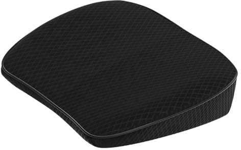 Cojín ortopédico - Cojín ergonómico de espuma viscoelástica para silla de oficina, coche, silla de ruedas o asiento elevador para adultos, cojín de cuña para glúteos, negro