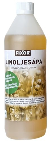 Fixor Linoljesåpa 1 L – Miljövänligt Rengöringsmedel för Golv, Trä, Sten, Altan, Trädäck & Trägolv – Biologiskt Nedbrytbar Såpa för Rengöring Inomhus & Utomhus – Fri från Tillsatser