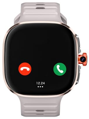 Lazmin112 4G Smart Watch, 2,16-tums Pekskärm, WiFi GPS BT, AI Realtidsöversättning, Oberoende Standby, Samtal, Nano SIM-kortplats, Fitnessspårning, NFC, Kamera, Musik, 32GB (Gyllene)