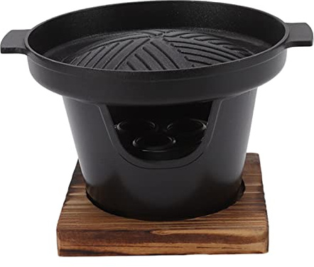 EMUKOEP - Barbacoa pequeña parrilla, mini barbacoa barbacoa para barbacoa portátil ideal para espacios compactos, fácil para exteriores o interiores (HN-BBQ18A)