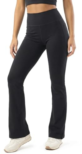 Zylioo extra långa bomullsleggings yogabyxor dam, långa sportleggings med hög midja för gym vardagsarbete