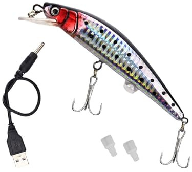 Leurres de pêche rechargeables appâts électriques Twitching LED lumière Crankbaits LED Baits