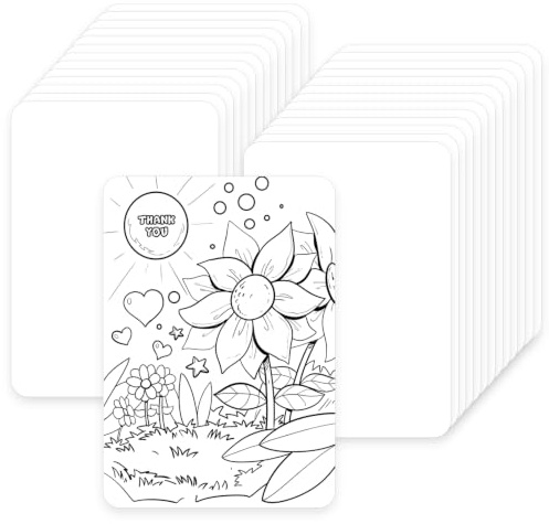 60 stycken A6-kartongpapper, 10,5 x 14,8 cm, 300 g/m², tomma vykort, gratulationskort, tomma kort för egendesign, kraftkartong för bröllopsinbjudningar, tackkort, vita